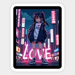 Dynamic Anime Vibes: A Journey of Color and Emotion Sticker